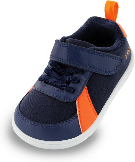 SKYWHEEL Toddler Wide Toe Box Barefoot Shoes Boys Sneakers Kids Tennis Shoes Comfort Lightweight Zero Drop Walking Shoe for Indoor/Outdoor Play