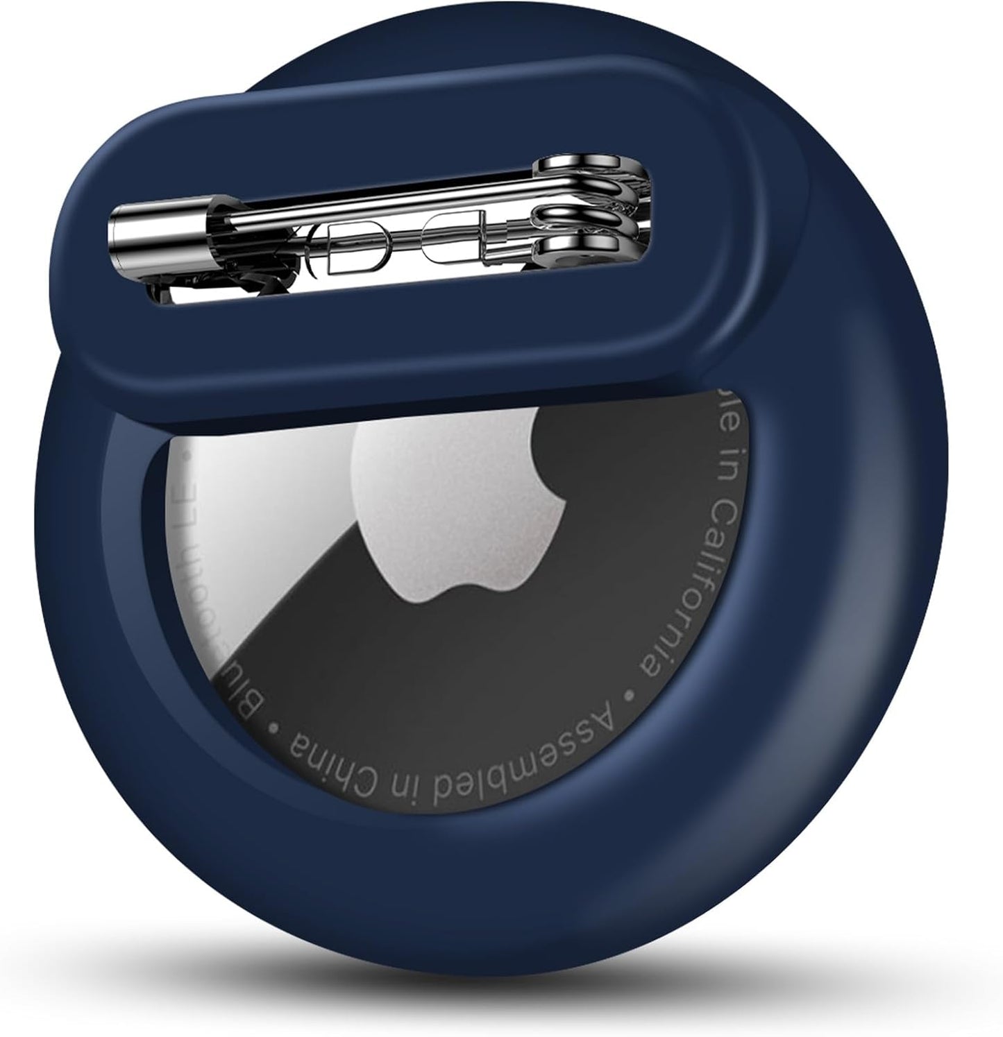 Tracker Holder for AirTag with Pin, Safe Hidden Lightweight GPS Tracker for Kids Compatible with Apple Air Tags for Child, Elderly, Pets Collar, Shoes (Midnight Blue, 1 Pack)