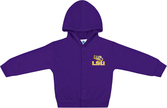 Creative Knitwear College Baby Snap Hooded Jacket - Team Logo, Multiple Colors, for Boys & Girls, (0-24 Months)