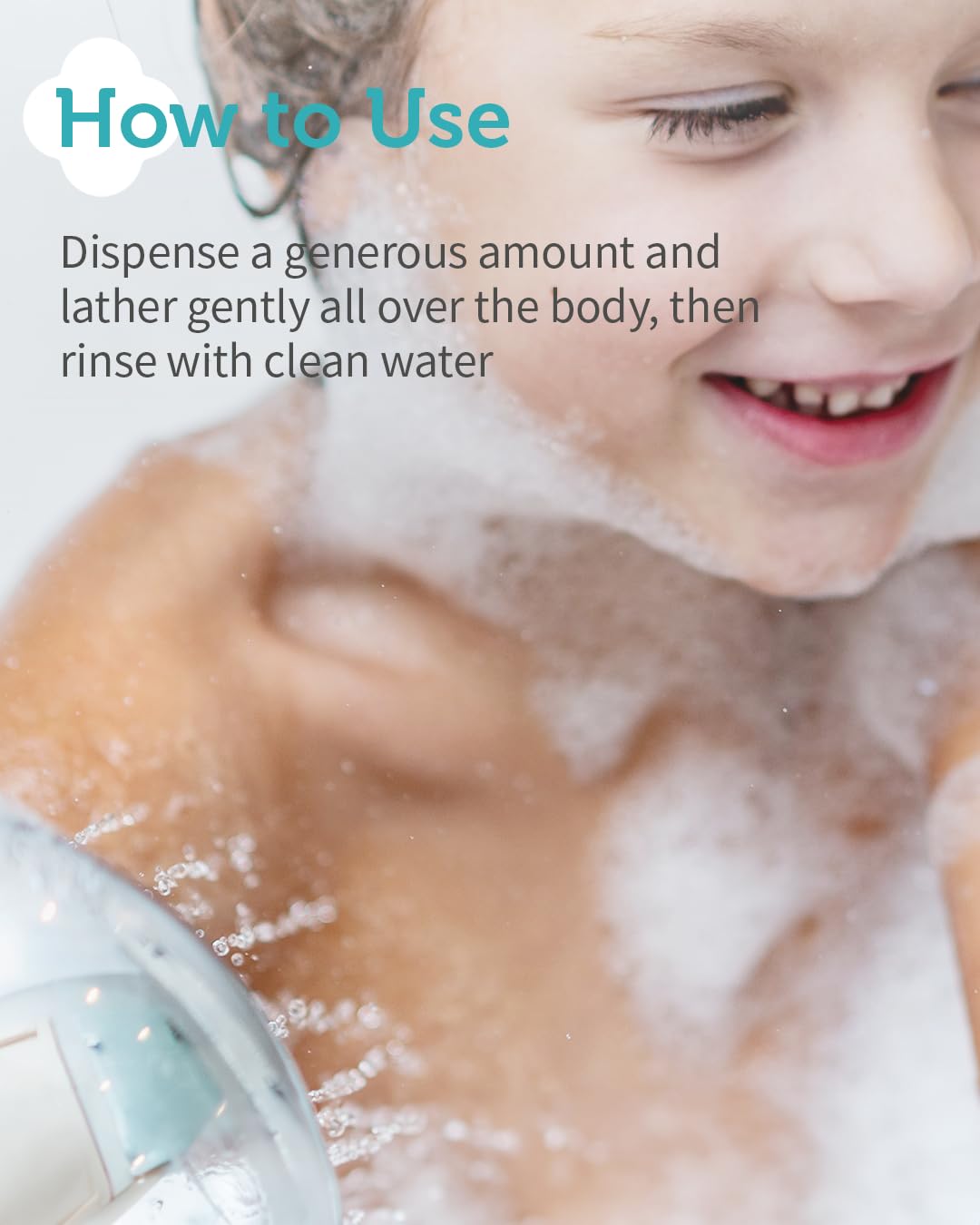 Kids' Mild Body Wash - Korean Kids Body Cleanser - Hydrating & Refreshing Low pH Soft Bubble Foaming with Panthenol and Amino Acids - Allergen Free Scent, 10.1 fl.oz.