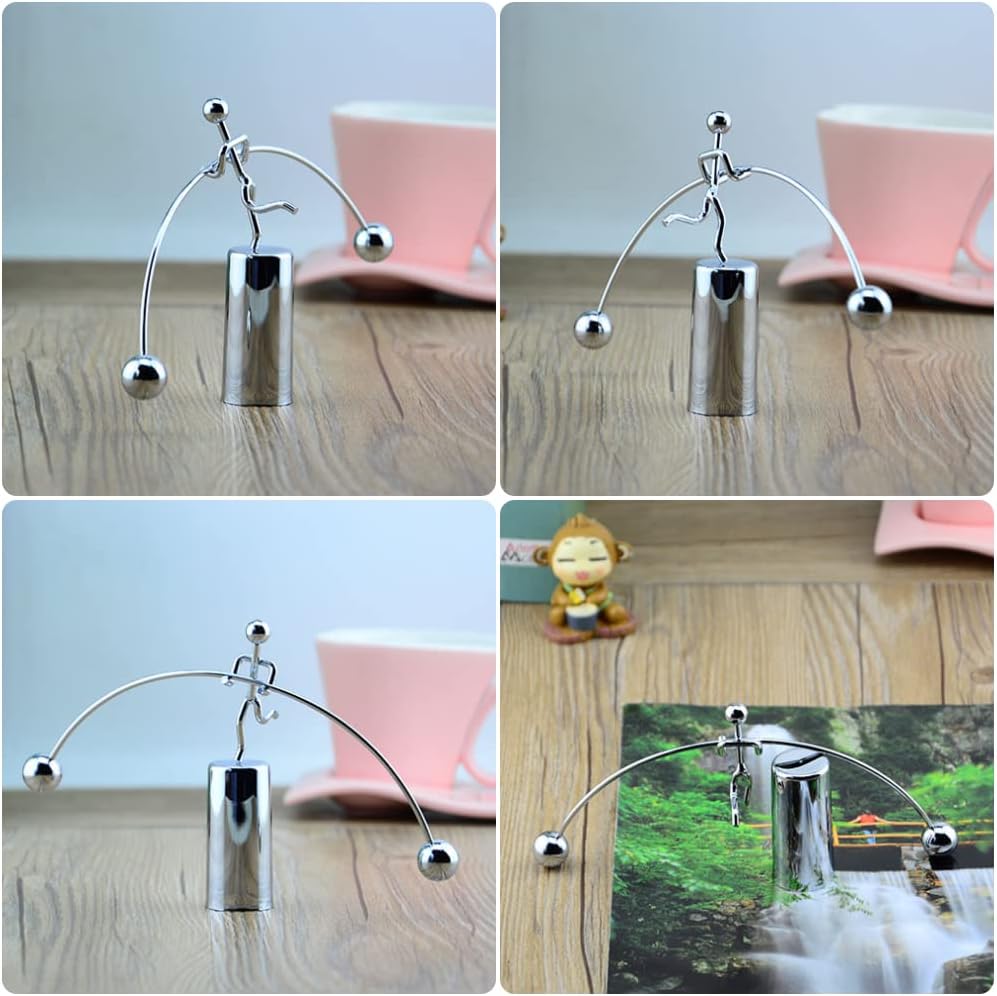 Steel Balance Toy Kinetic Art Table Balancing Decorations Physics Toy Home Office Toys Kinetic Desk Toys FN11