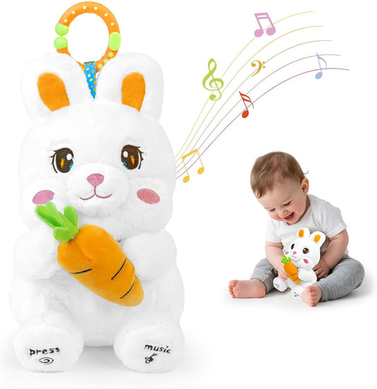 Baby Toys 0-6 Months,Infant Toy with Musical & Rattle, Girl Toys 0-6 Months,Baby Toy 6-12 Monthts,Soft Stuffed Animal Infant for 0-3-6-12 Month Old Boy Girls