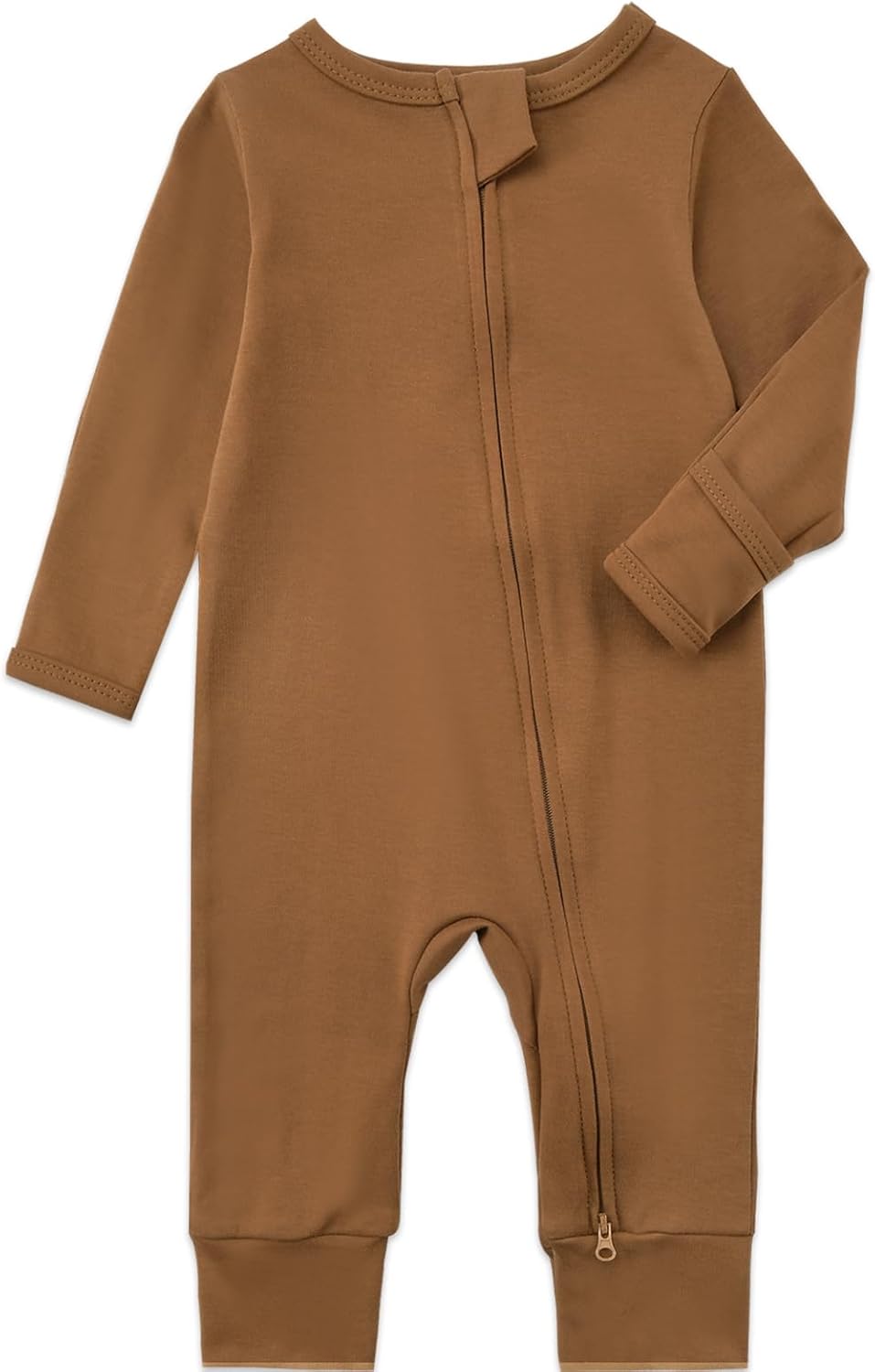 Aablexema 3-Pack Organic Cotton Baby Footless Pajamas with Mitten Cuffs, 2-Way Zipper Romper Sleepers