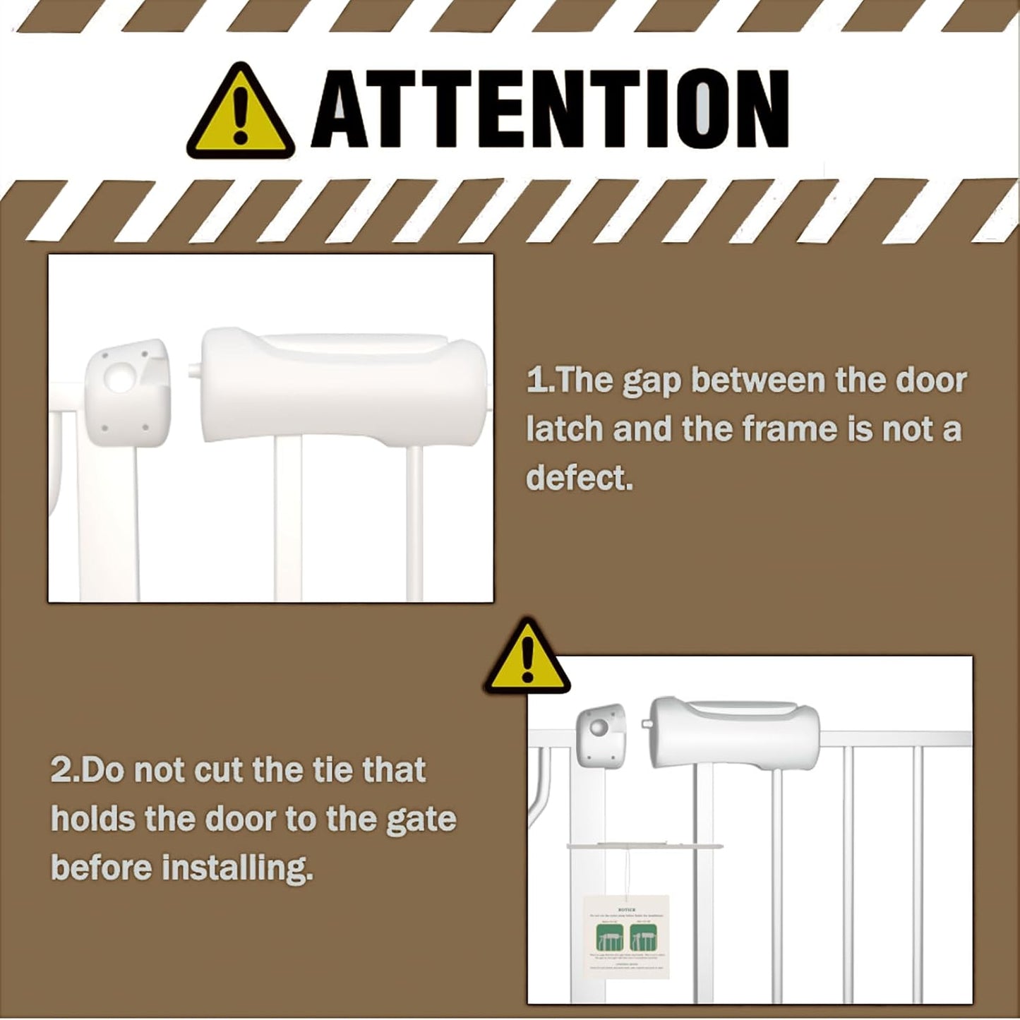 ALLAIBB Extra Wide Baby Gate Pressure Mount with Auto-Close, White Metal Safety Gate for Stairs & Doorways - Child Proof, Pet Barrier for Hallways, Kitchen, Living Room for 48.03-52.76 inch
