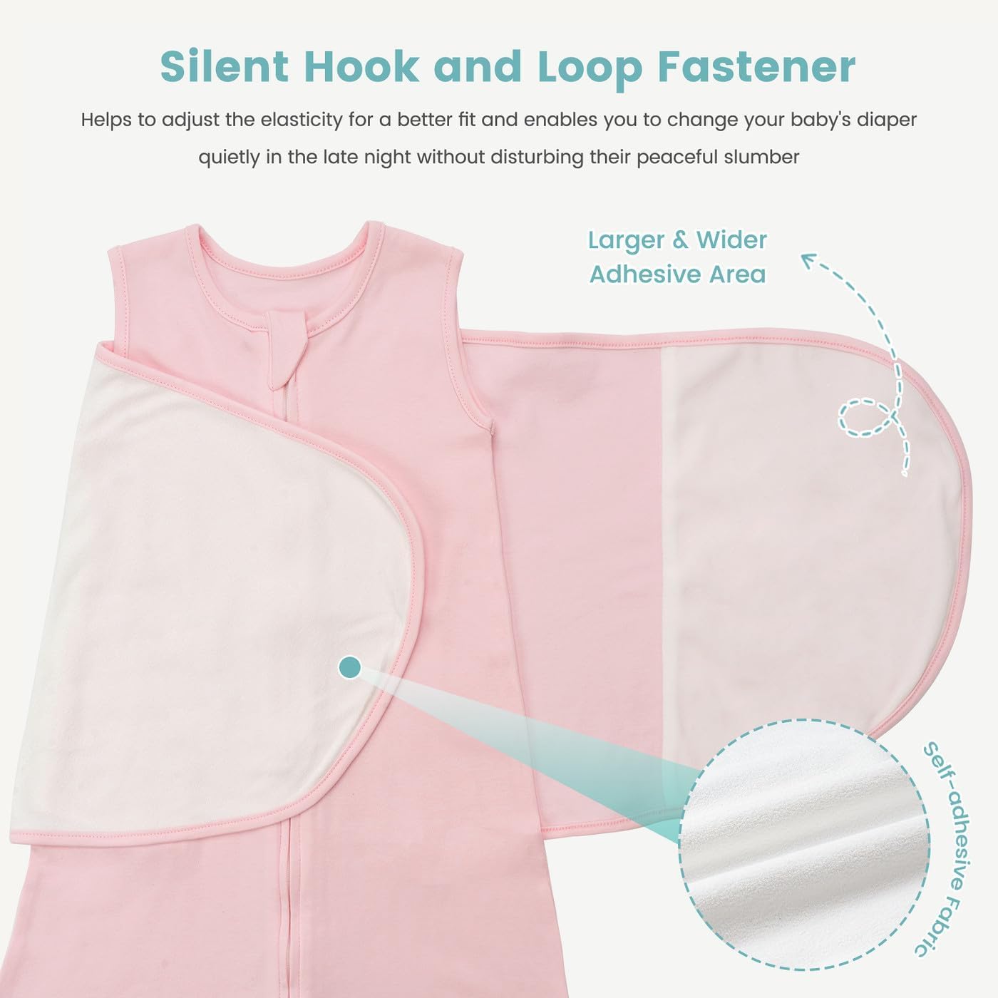 Baby Swaddle Sleep Sack 1.0 Tog 3-in-1 Cotton Baby Swaddle Blanket Wrap for Newborns 0-6 Months Pink