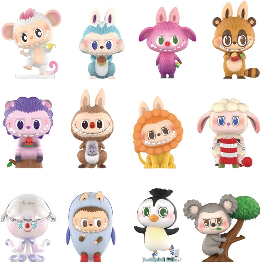 POP MART The MONSTERS Animals Series, 12PCs The MONSTERS Blind Box Figures, Random Design Action Figures Collectible Toys Home Decorations, Holiday Birthday Gifts for boys and girls, Whole Set