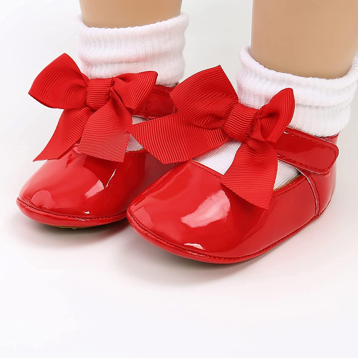 Baby Shoes Mary Jane Flats Non Slip Soft Sole Infant Toddler Sneakers First Walkers Party Christmas Dress Shoes