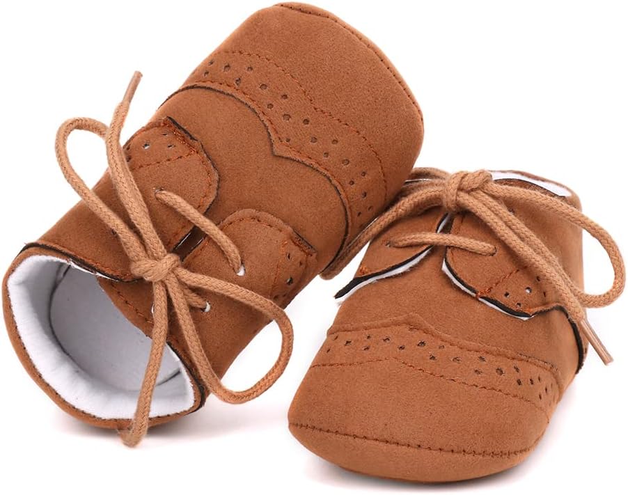 LONSOEN Baby Girls Boys Loafers Prewalker Dress Crib Shoes