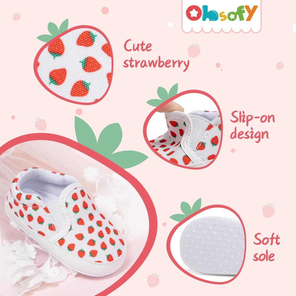 Morbido Infant Baby Boys Girls Canvas Sneaker Toddler Slip On Anti Skid Newborn First Walkers Candy Shoes for 0-18 Months