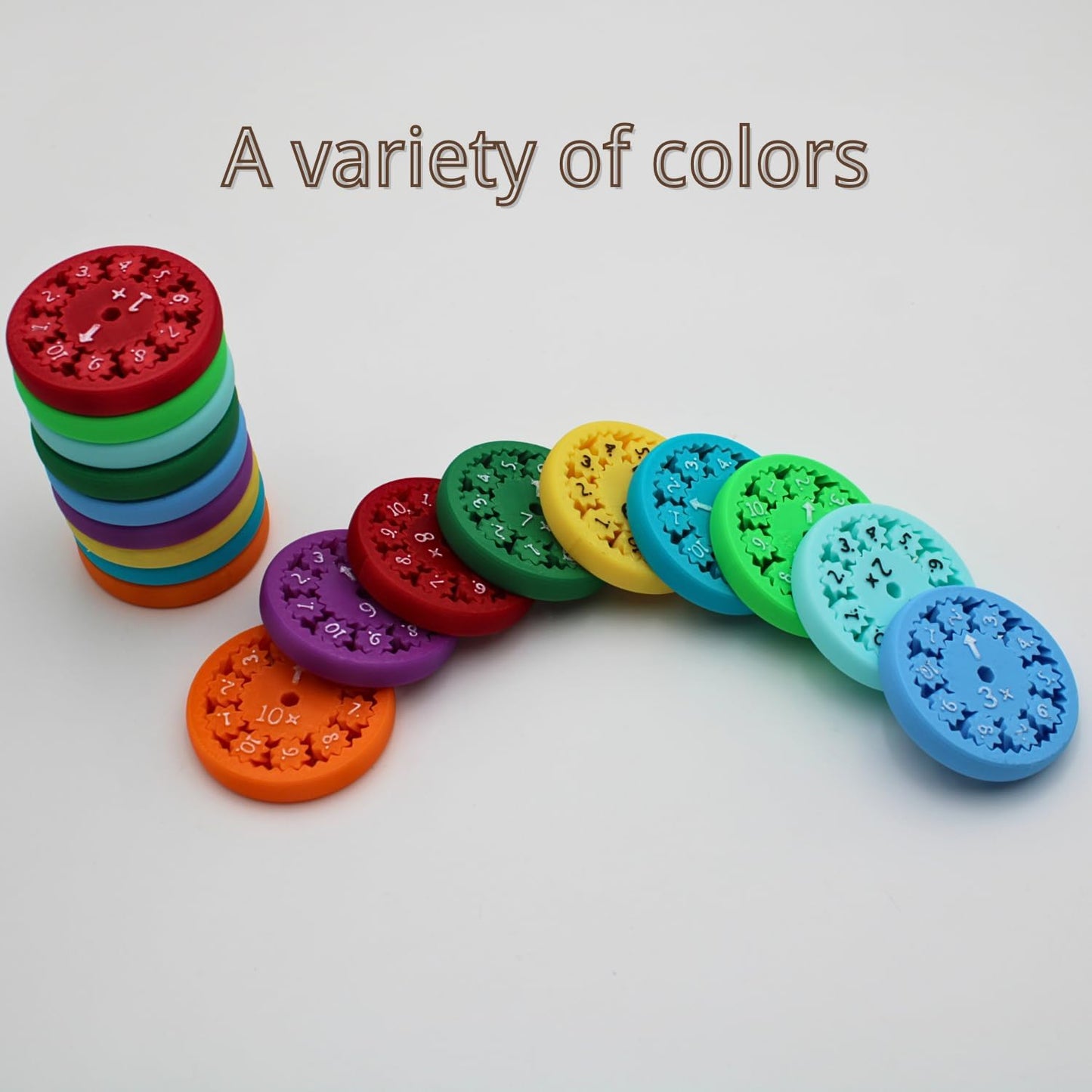 Math Fidget Spinners - Sensory Spinner Math Fact Fidget Spinners Stress Relief Sensory Toys for Kids Adults Addition Subtraction Multiplication and Division Learning (2 Set)