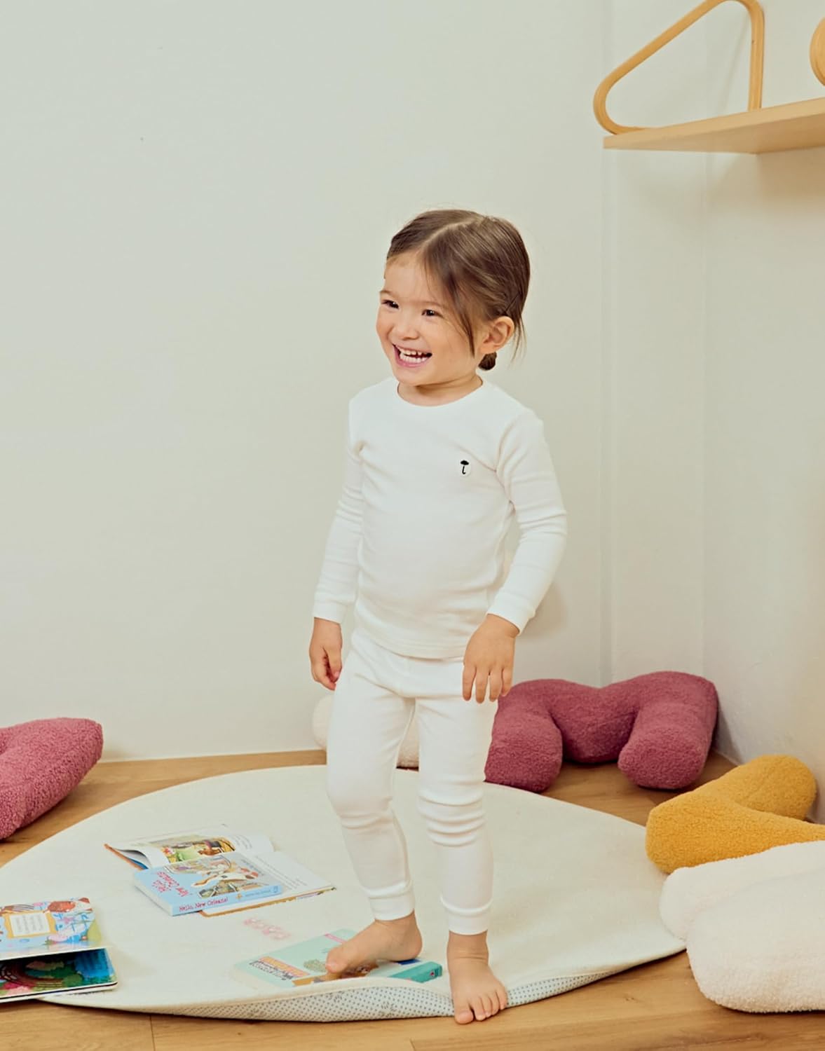 moimoln 6M-8Y Modal Cotton Solid Soft Breathable Baby Toddler Boys Girls Snug fit Pjs Long Sleeve Pajamas Set Sleepwear Daily