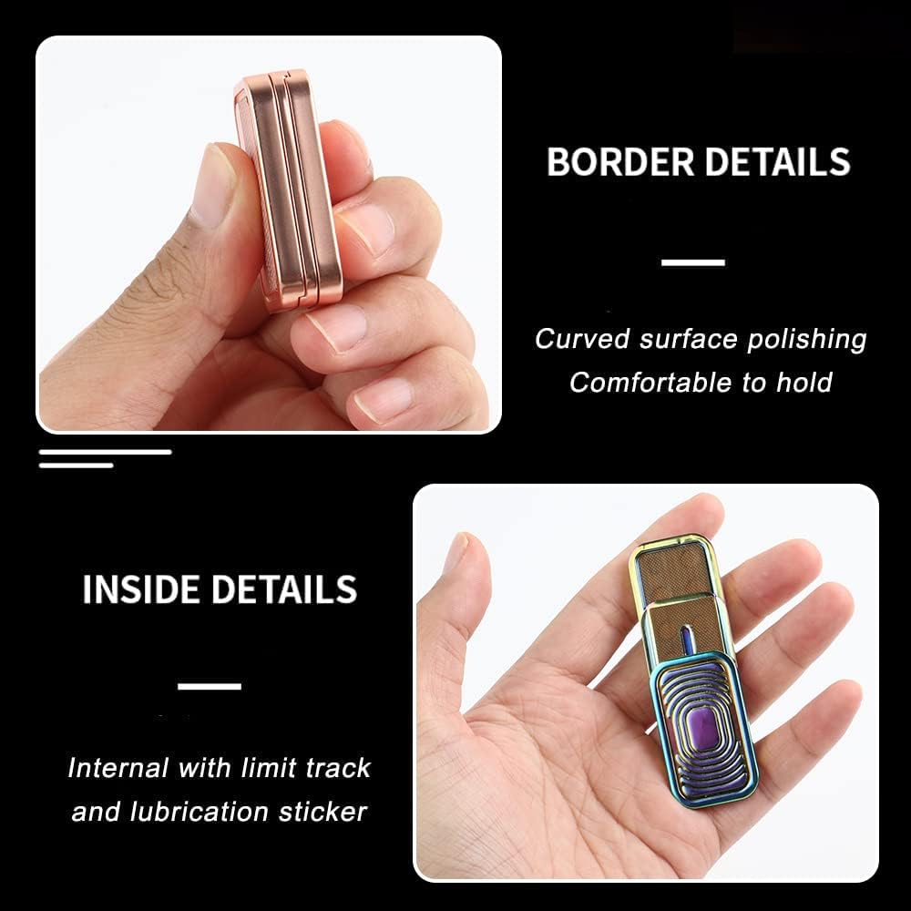 STONESTAR CP3 Fidget Slider - Magnetic Metal Fidget Toys Stress Relief Toy, Men’s EDC Fidget Toy Haptic Coin Office Desk Toys Gifts for Adults (Colorful)