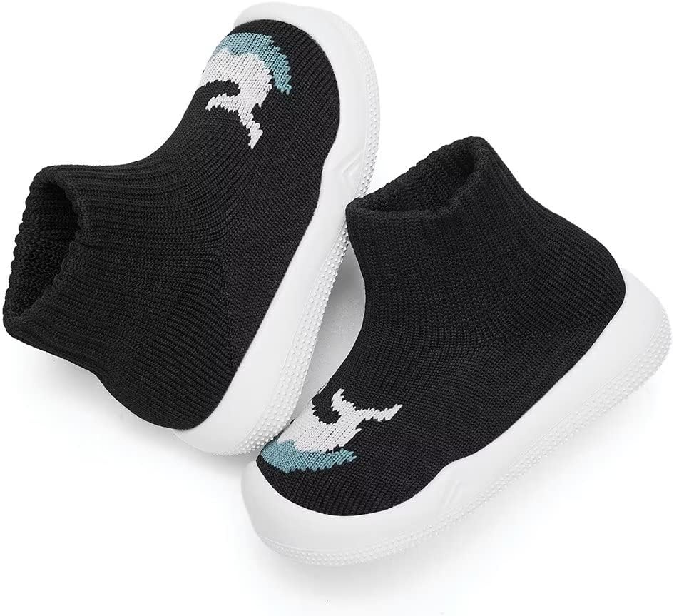 Eashi Baby Boy Girl Non-Skid Indoor Infant Walking Shoes Breathable Warm Elastic Sock Shoes with Memory Sole Protect Toes Outdoor Sneakers