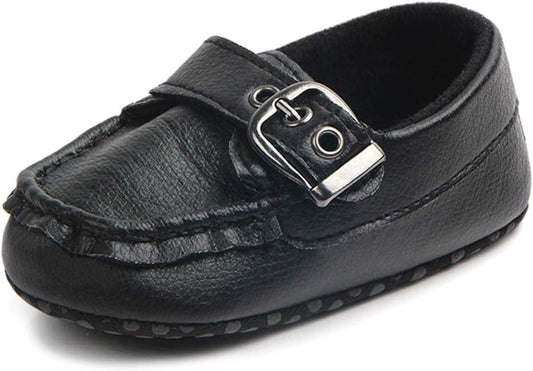 LONSOEN Baby Girls Boys Loafers Prewalker Dress Crib Shoes
