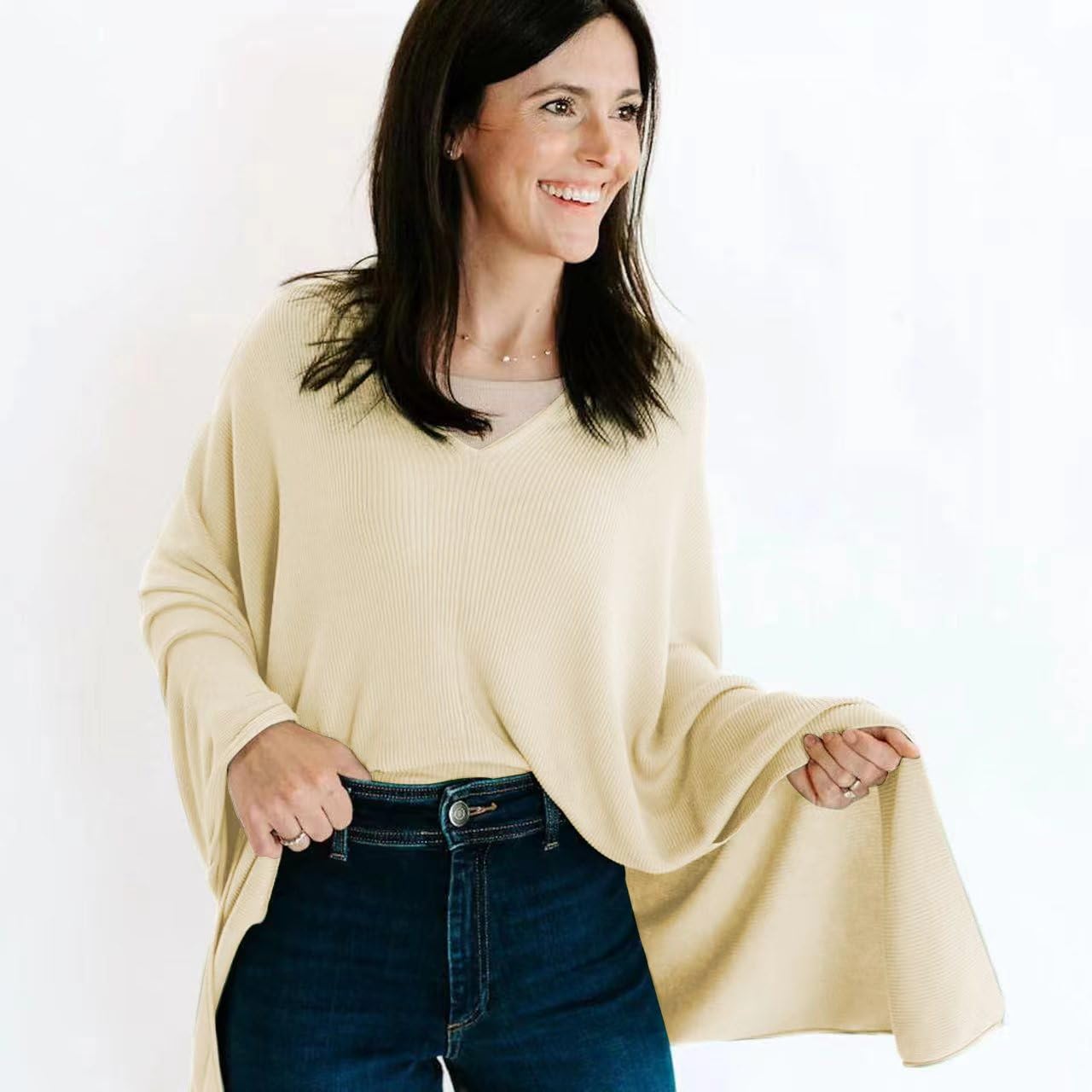 Knit Nursing Cover for Baby Breastfeeding, Warm Cozy Swaddle, Breathable and Soft, Multi Use Cover for Car Seat Scarf Baby Blanket Poncho (beige)