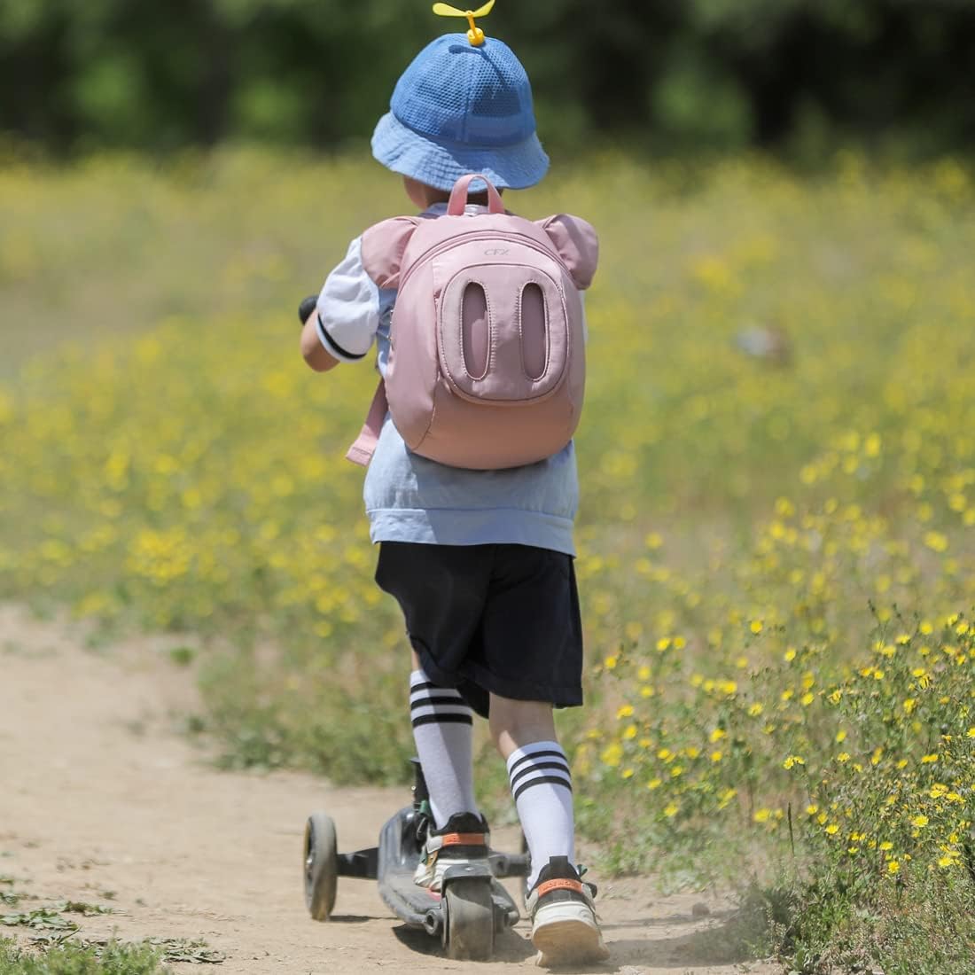 CFX Toddler Backpack Leash, Anti Lost Toddler Leash with Safety Handle, Attractive child leash（(Flying Pig)）