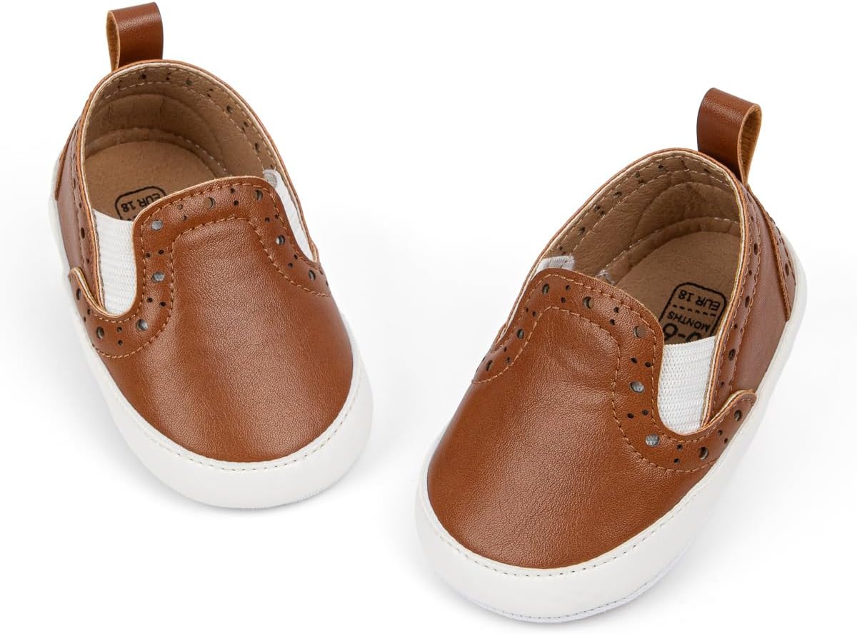 Morbido Infant Baby Boys Girls Canvas Sneaker Toddler Slip On Anti Skid Newborn First Walkers Candy Shoes for 0-18 Months