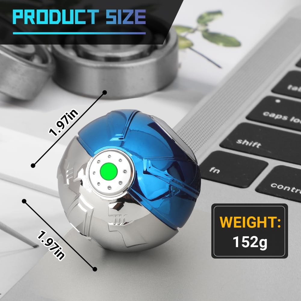 Metal Fidget Spinner Toy Glow in The Dark, Luminous Heavy Duty Cartoon Spinner Birthday Gift for Kid Adult, Hand Spinner Finger Gyro Desk Toy Decor for Home Office Classroom