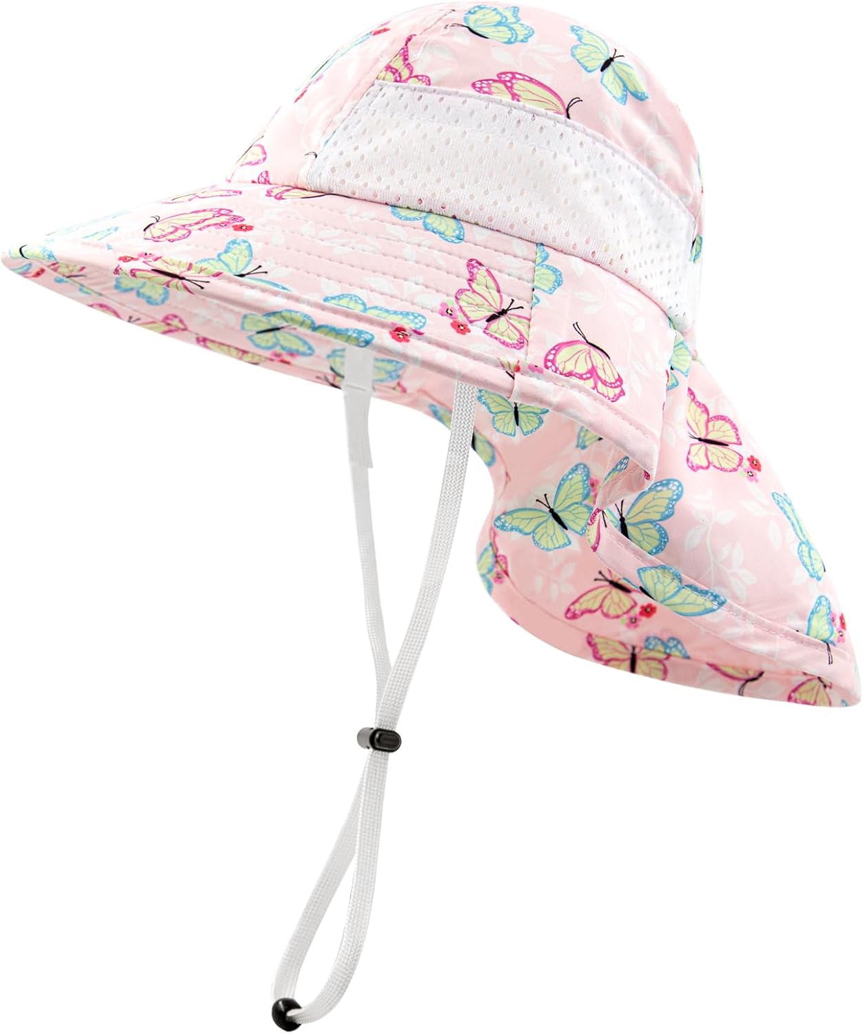 XIAOHAWANG Girls Sun Hat Baby Beach Hats Boys UPF 50+ Kids Summer Protection Cap Toddler Breathable Caps Wide Brim Neck Flap
