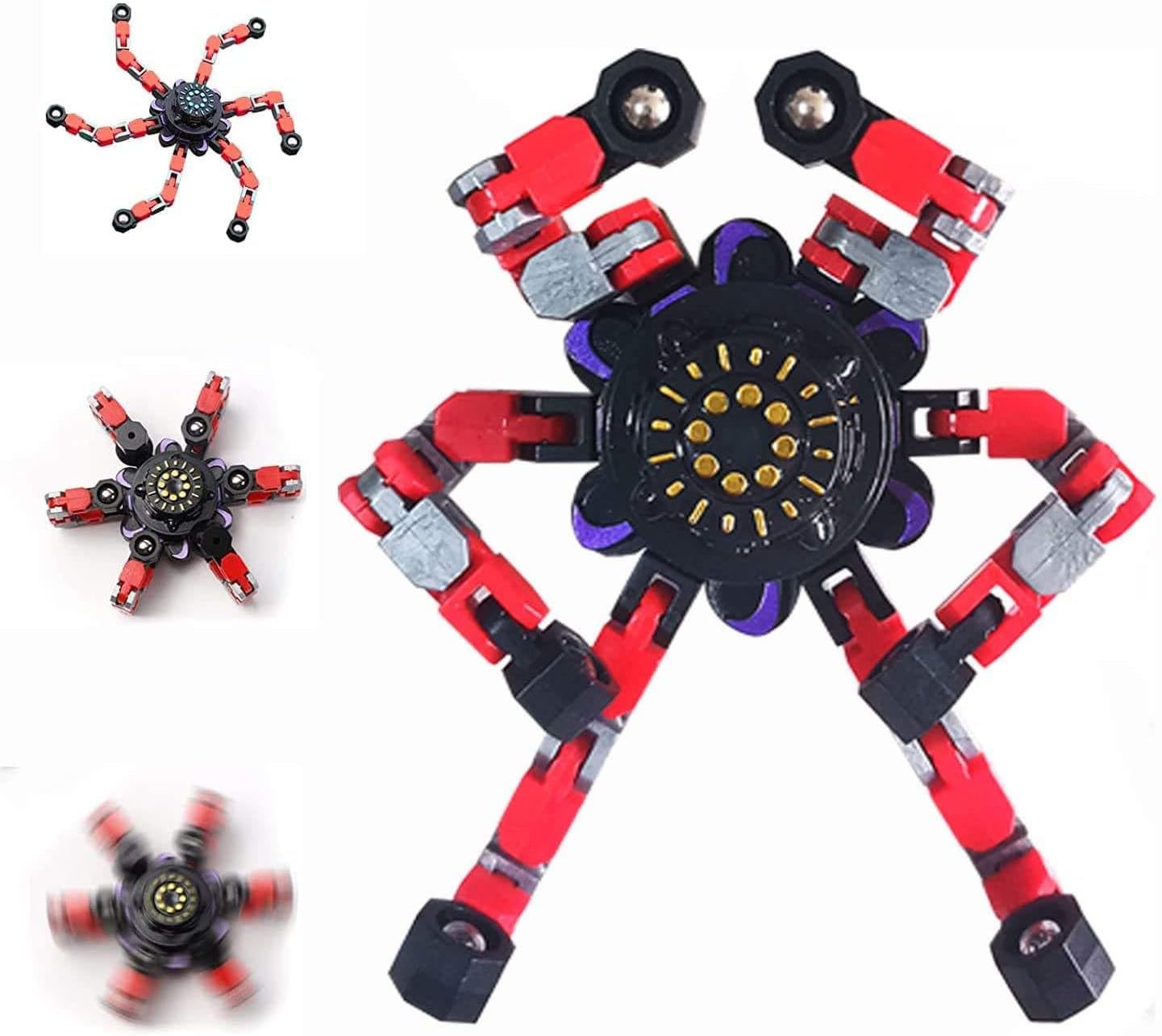 2024 New Fidget Toy Spinners Sensory Robot Toy (Blue), Small