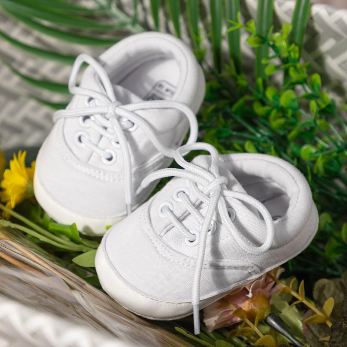 Morbido Infant Baby Boys Girls Canvas Sneaker Toddler Slip On Anti Skid Newborn First Walkers Candy Shoes for 0-18 Months