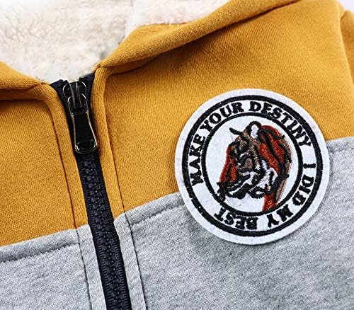 Bumeex Kids Boy's Girl's Sherpa Fleece Lined Jacket Spring Fall Winter Zip up Sweatshirt Hoodie 2-14Y(Toddler/Kid)