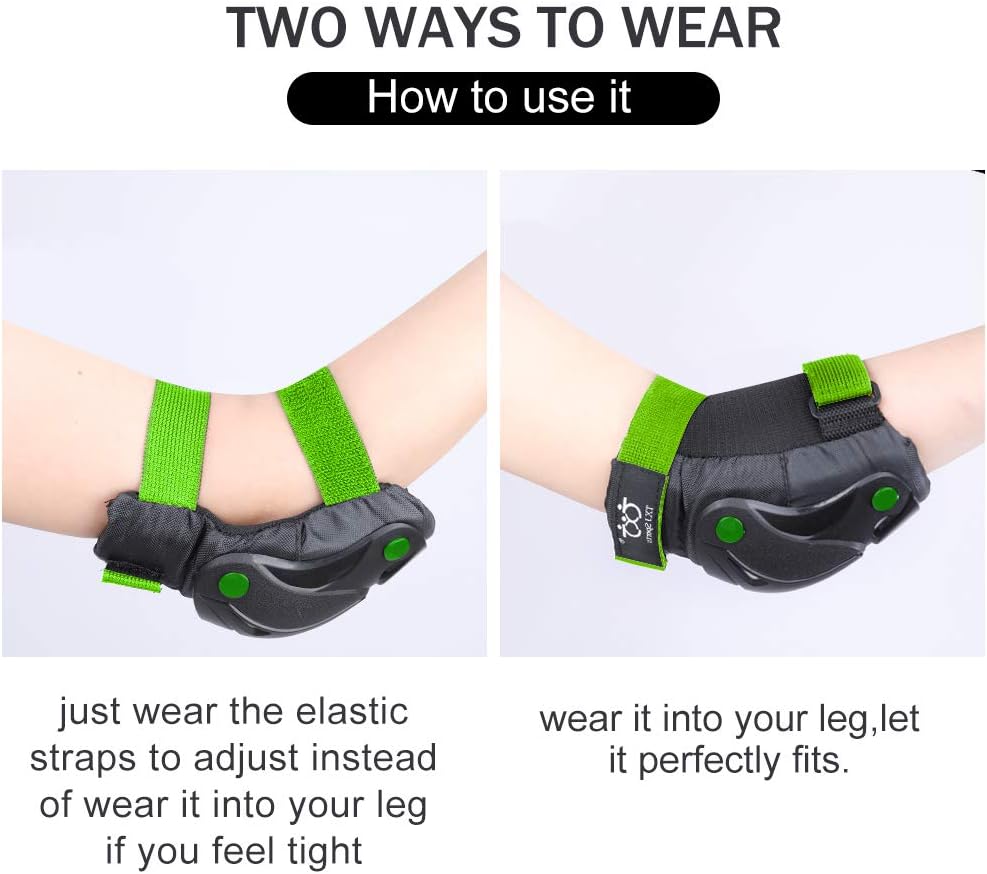 Kids/Youth Knee and Elbow Pads with Wrist Guards Protective Gear Set for Skating Skateboarding Cycling Biking Scooter and Multi Sports