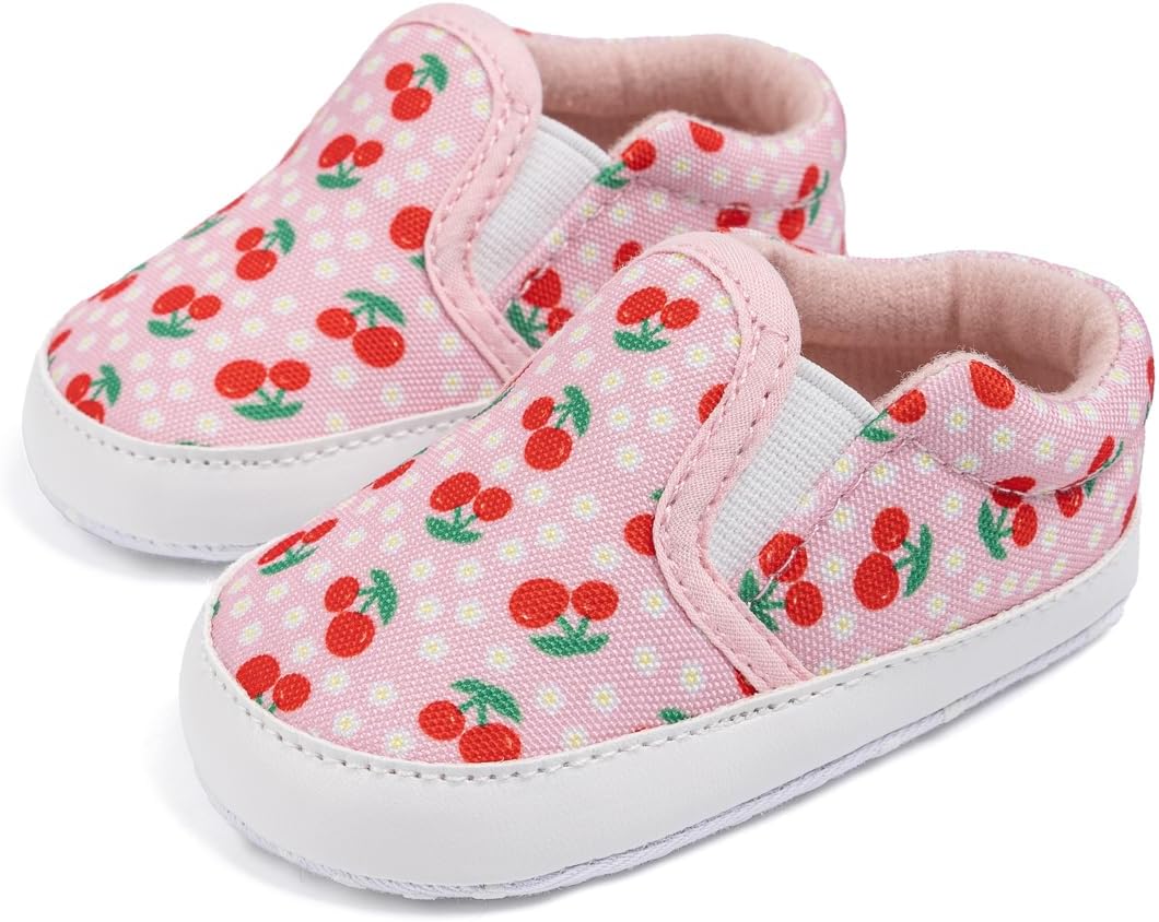 Morbido Infant Baby Boys Girls Canvas Sneaker Toddler Slip On Anti Skid Newborn First Walkers Candy Shoes for 0-18 Months