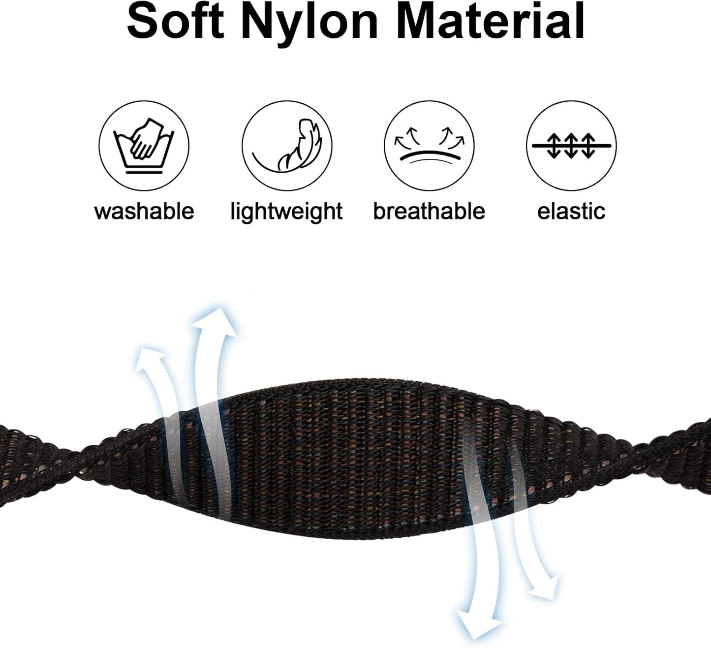 Vancle Kids Wristband for Apple AirTag, Protective Case for Air Tag GPS Tracker Holder with Nylon Bracelet, Adjustable Anti Lost Watch Band for Toddler Baby Children Elders