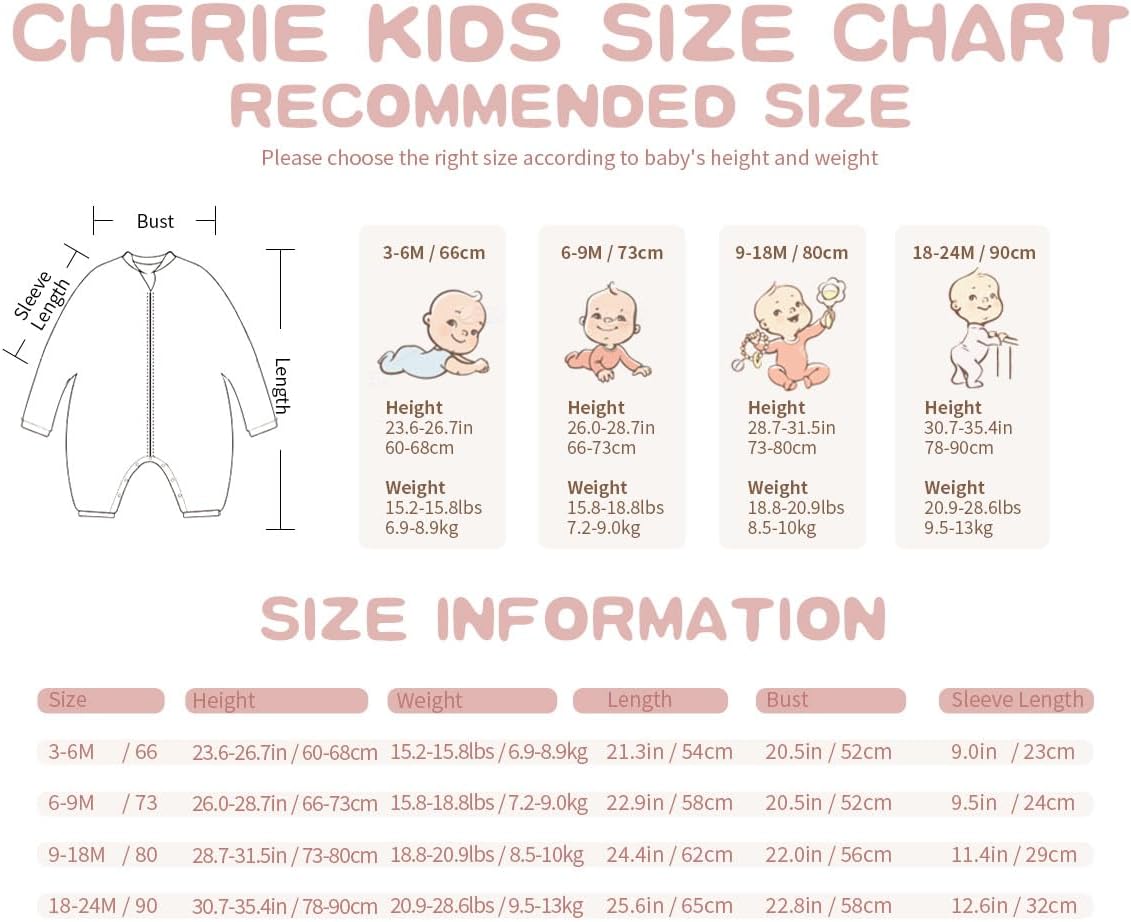 100% Organic Cotton Soft 3-24 Months Baby Romper Jumpsuits for Boys and Girls Unisex Long Sleeve