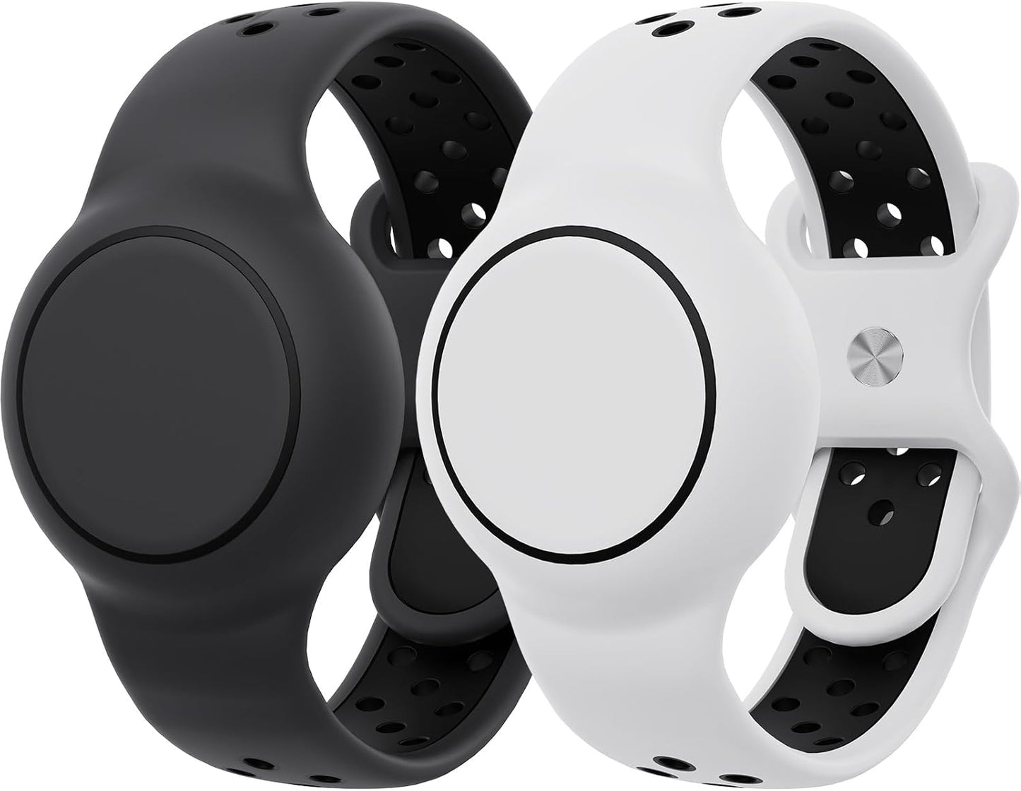 Waterproof Bracelets Compatible with AirTag for Kids, 2 Packs Silicone Holder with Hidden Cover Design Wristband Compatible with AirTag for Child, Breathable GPS Tracker Holder for Kids GBW