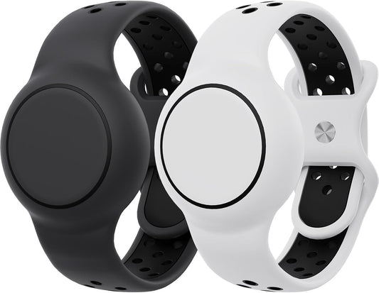 Waterproof Bracelets Compatible with AirTag for Kids, 2 Packs Silicone Holder with Hidden Cover Design Wristband Compatible with AirTag for Child, Breathable GPS Tracker Holder for Kids GBW