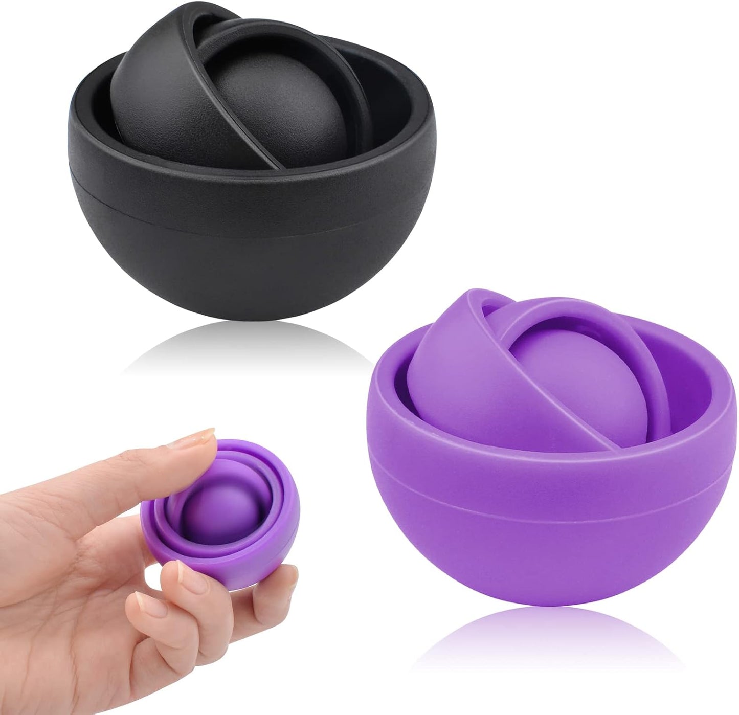 Fidget Toys Adults 2PC, Sensory Toys for Kids with Autism, Cool Gadgets Gifts for Boys Girls Teens Kids, Quiet Office Desk Toy ADHD Stress Relief Finger Toy Fidget Spinner