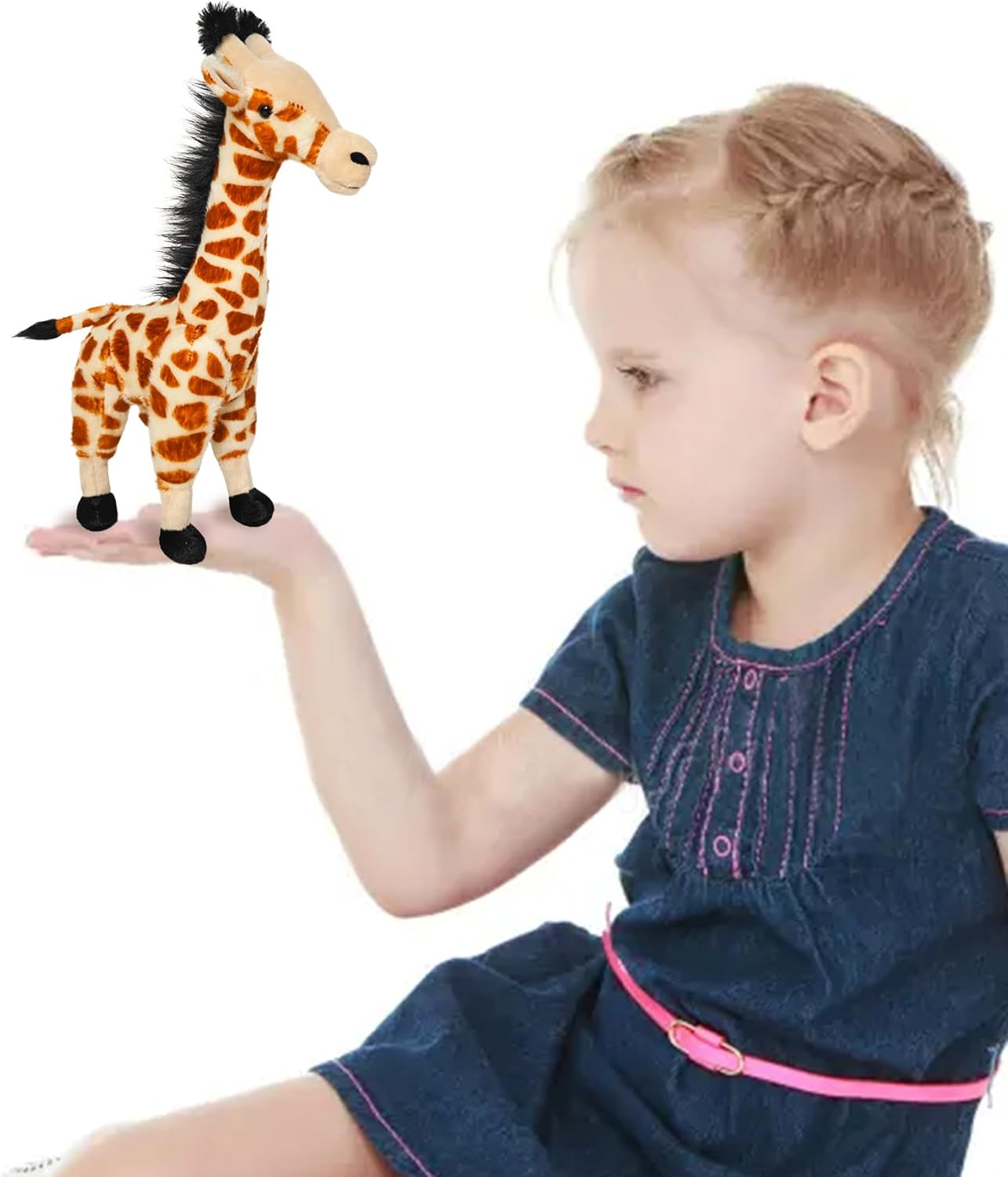 Giraffe Doll, Brown Giraffe Stuffed Animal, Realistic Plush Toy, Jungle Animal Stuffed Plush Toy Gift for Kids -15”
