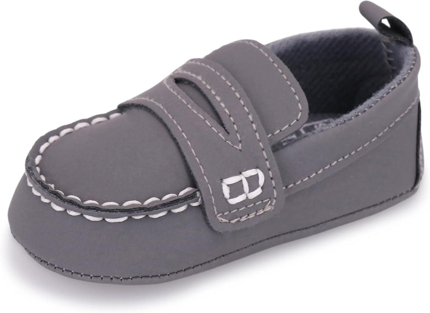 LONSOEN Baby Girls Boys Loafers Prewalker Dress Crib Shoes