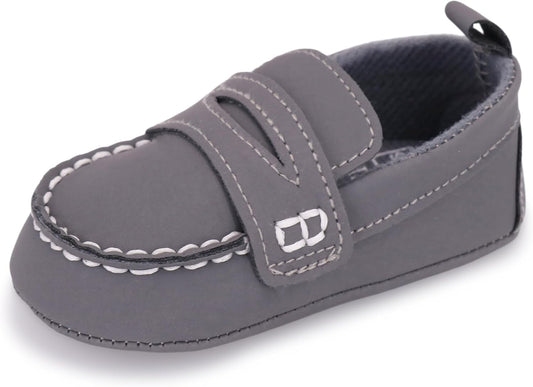 LONSOEN Baby Girls Boys Loafers Prewalker Dress Crib Shoes