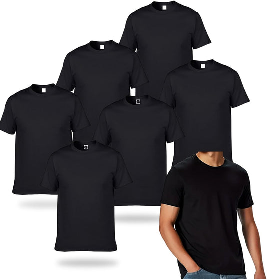 Polyester Adult T-Shirts for Sublimation, 6 Pack, White, Crew Neck, Short Sleeve