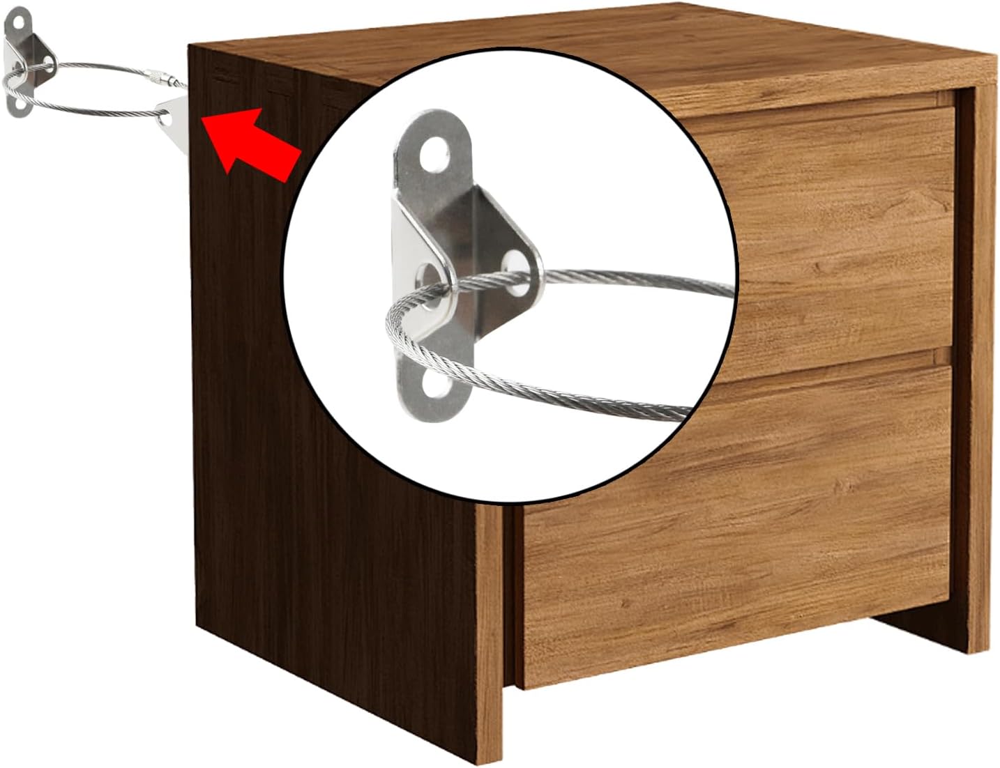 Oedema 10 Pcs Furniture Anchors Furniture Wall Anchors Anti Tip Furniture Straps Furniture Dresser Wall Safety Anchor, Silver