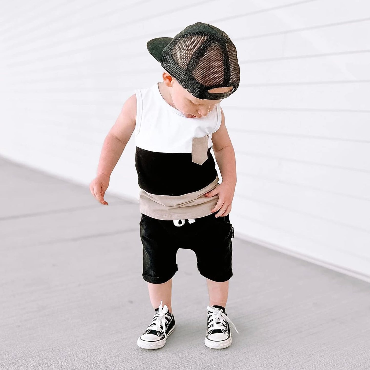 Kupretty Baby Boy Summer Clothes Sleeveless Tank Tops Vest T-Shirt + Casual Shorts Toddler Outfits Set