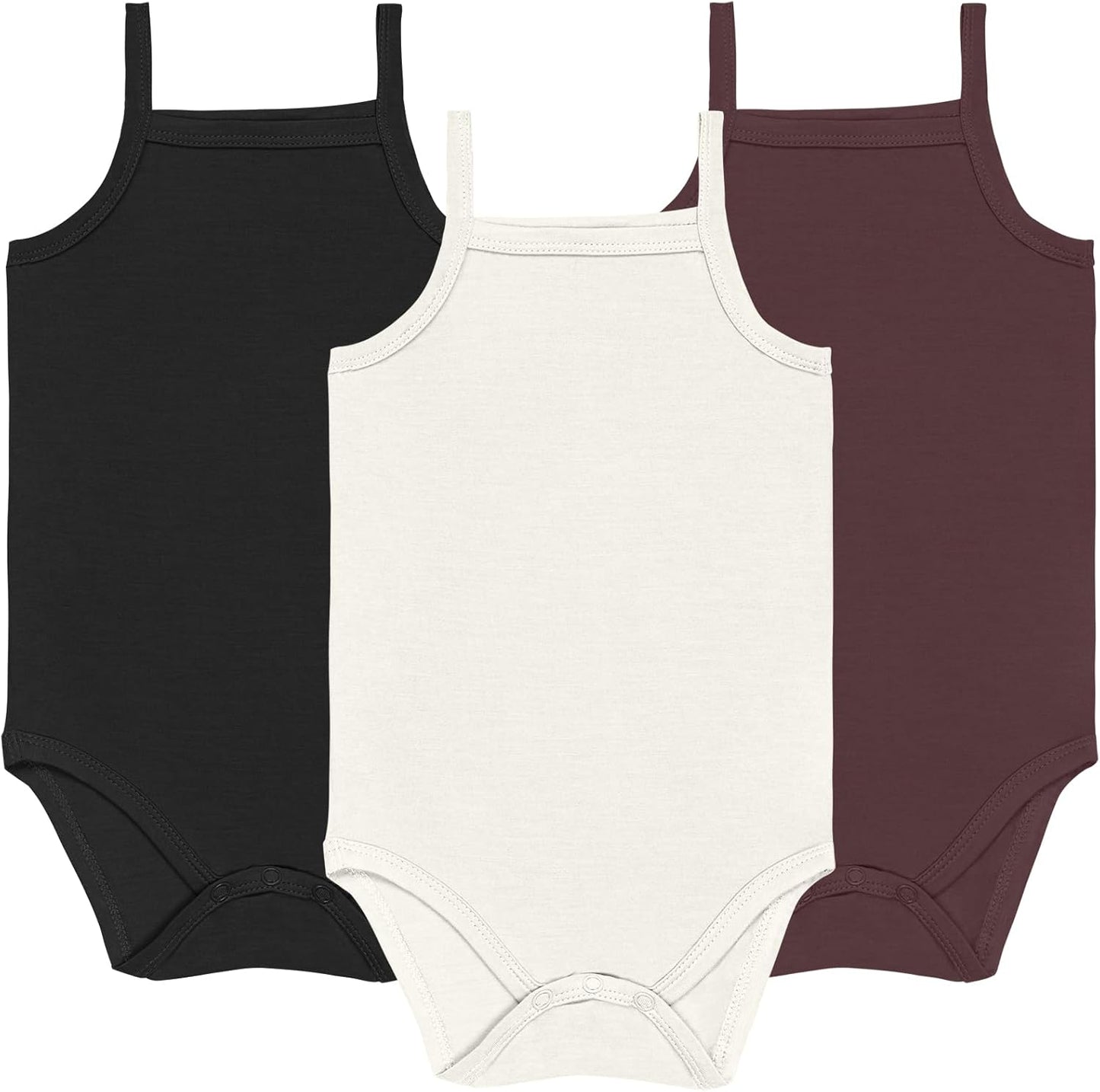 GUISBY Rayon Made from Bamboo Undershirt boy Girl Bodysuit for baby 3-Packs