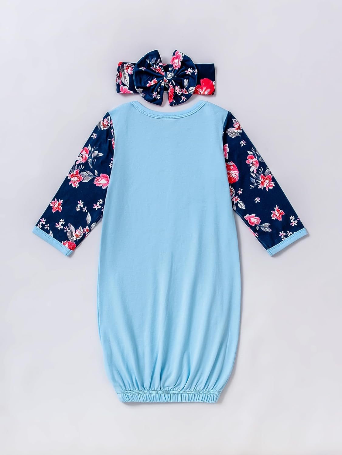 AMAWMW Newborn Baby Girl Little Sister Sleeper Gown Stripe Long Sleeve Nightgown Pajamas Gifts Stuff Essential Outfit