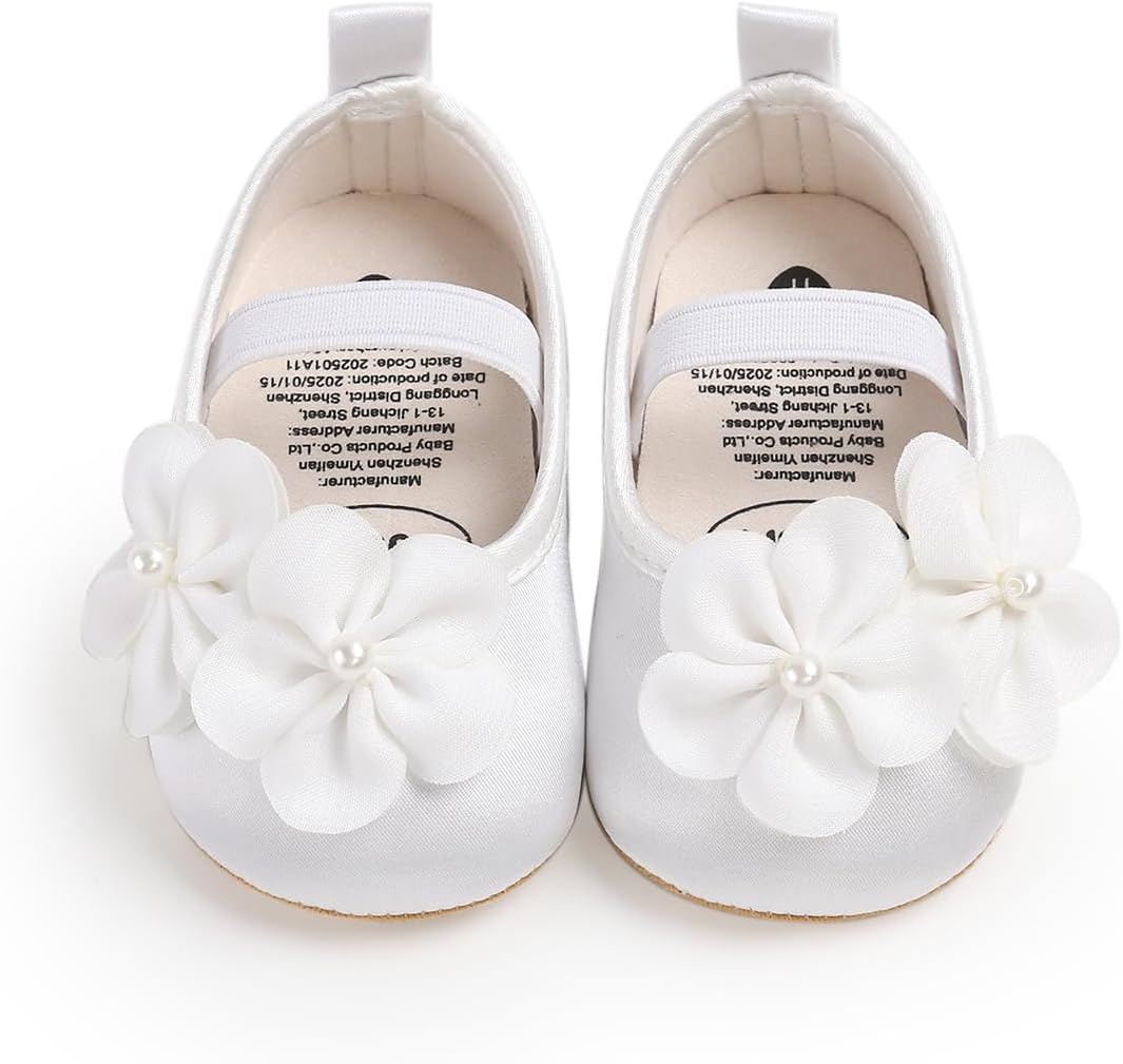 Baby Shoes Mary Jane Flats Non Slip Soft Sole Infant Toddler Sneakers First Walkers Party Christmas Dress Shoes