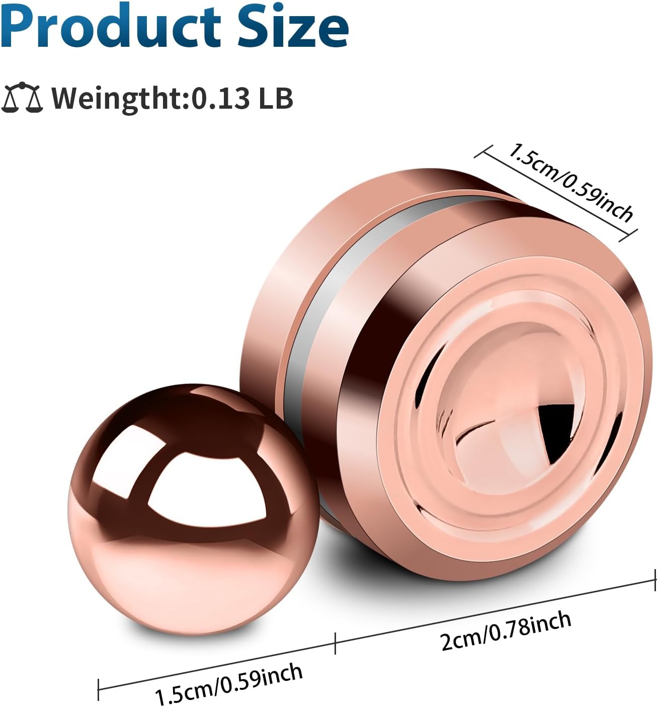 Fidget Slider Toy,Steel Ball Orbiter Magnetic Slider Sensory Toys,360° Rotation Anxiety Stress Relief Toy for Adult,Students ADHD,ADD Autism,Rose Red