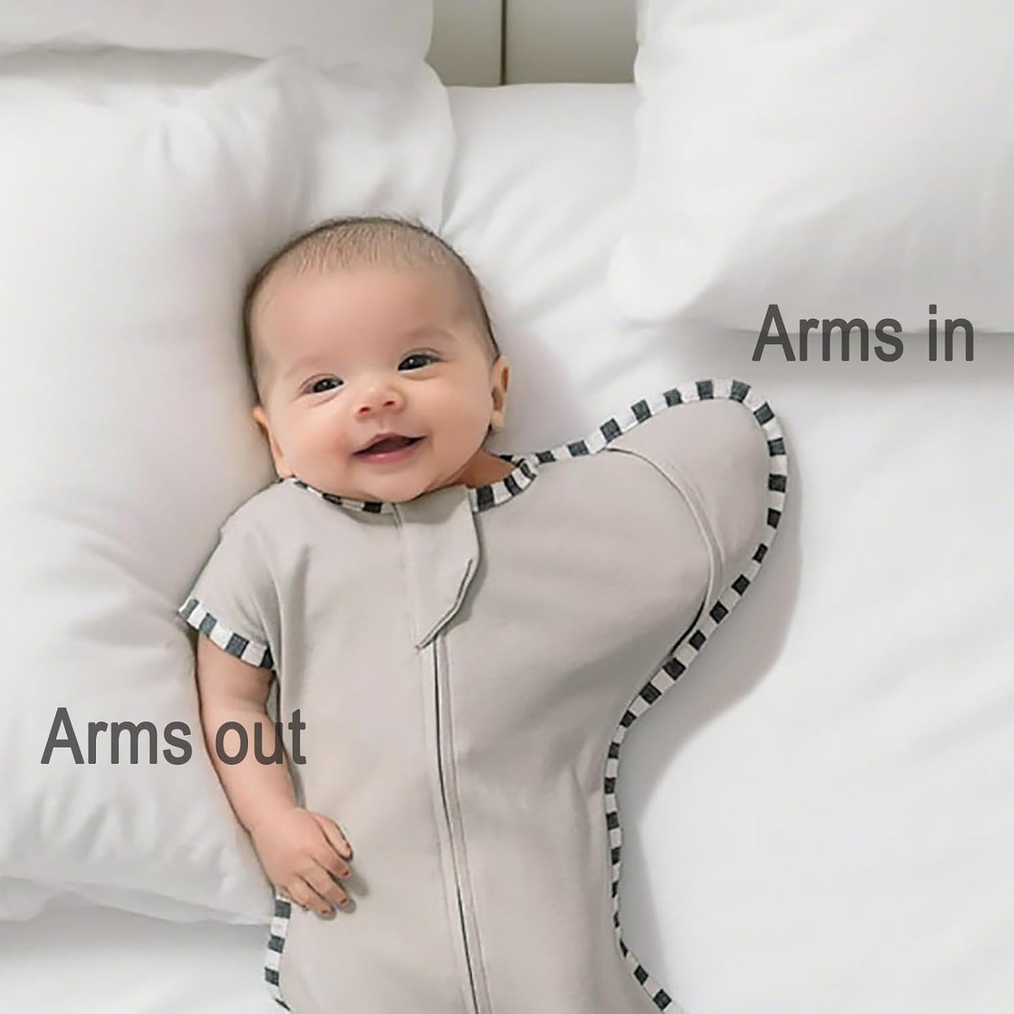 Baby Transition Swaddle 2-Pack, Newborn Sleep Sack, Arms Up Design (Arms In/Out), Infant Swaddle for Boys Girls