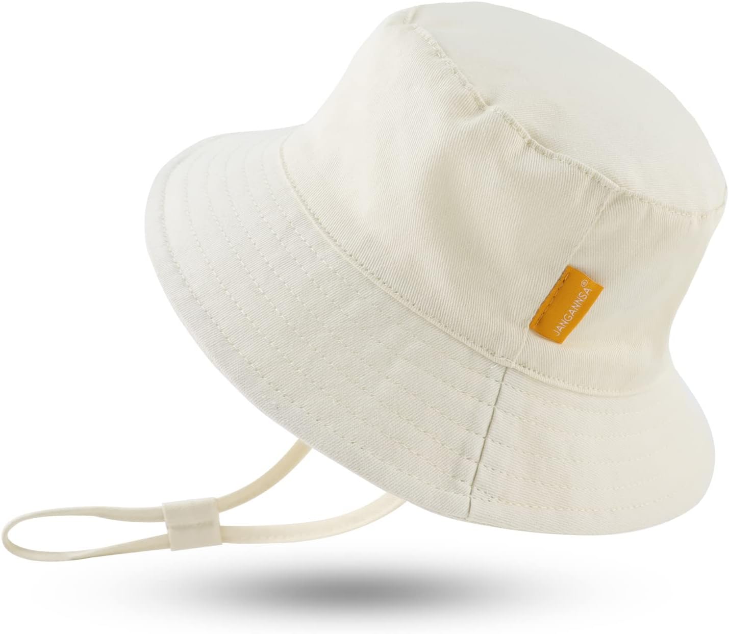 JANGANNSA Cotton Baby Sun Hat Infant Toddler Boys Girls Bucket Hats Summer Sun Protection Kids Beach Caps