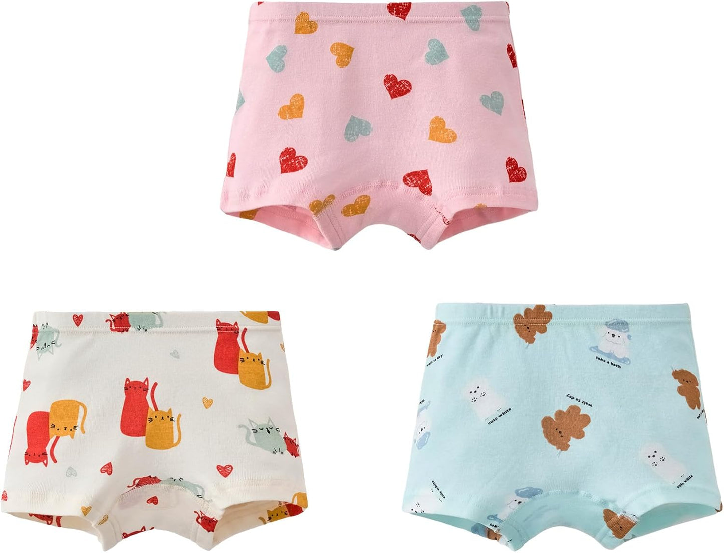 CHUNG Toddler Little Girls Kids Briefs Panties Soft Cotton Boyshort Underwear Pack Big Girl Daily Cute Pattern
