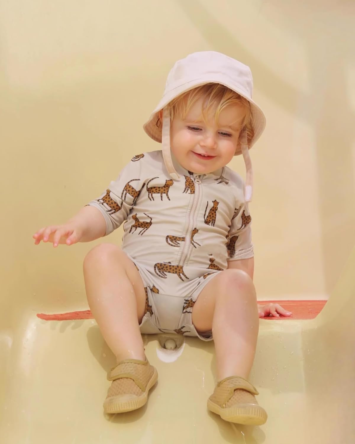 Boys One Piece Swimsuit Whale Dolphin Bathing Suit Zipper Rash Guard Kid Short Sleeve Swimwear Shark Beach Wear UPF50+