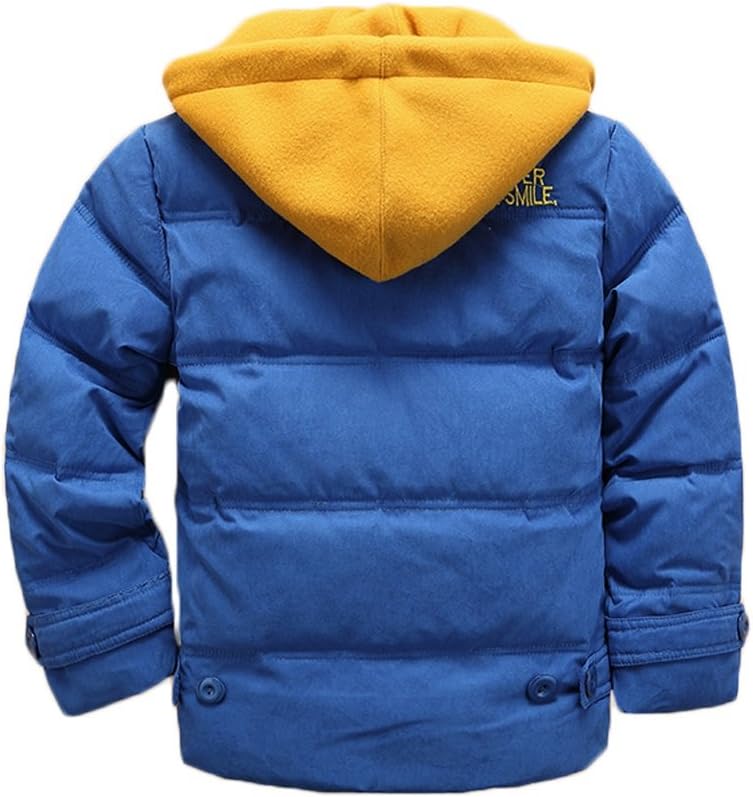 Vinmin Kids Winter Latest Thicken Hooded Jacket Warm Quilted Coat Casual Outdoor Cool Cute for Boys Girls Autumn Spring