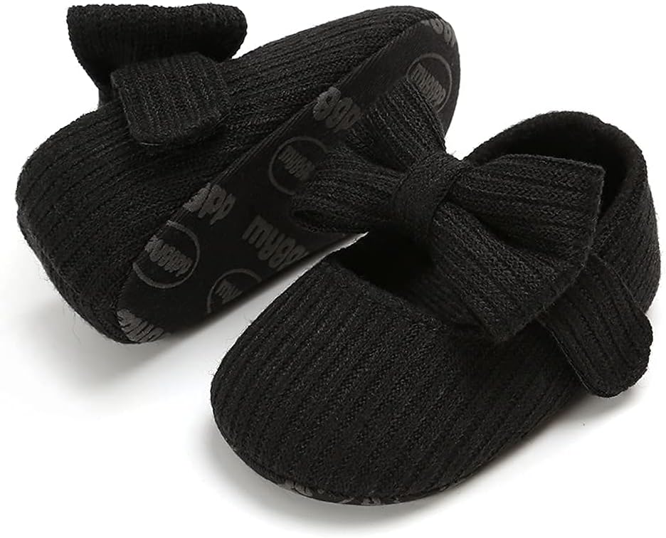 Baby Shoes Mary Jane Flats Non Slip Soft Sole Infant Toddler Sneakers First Walkers Party Christmas Dress Shoes