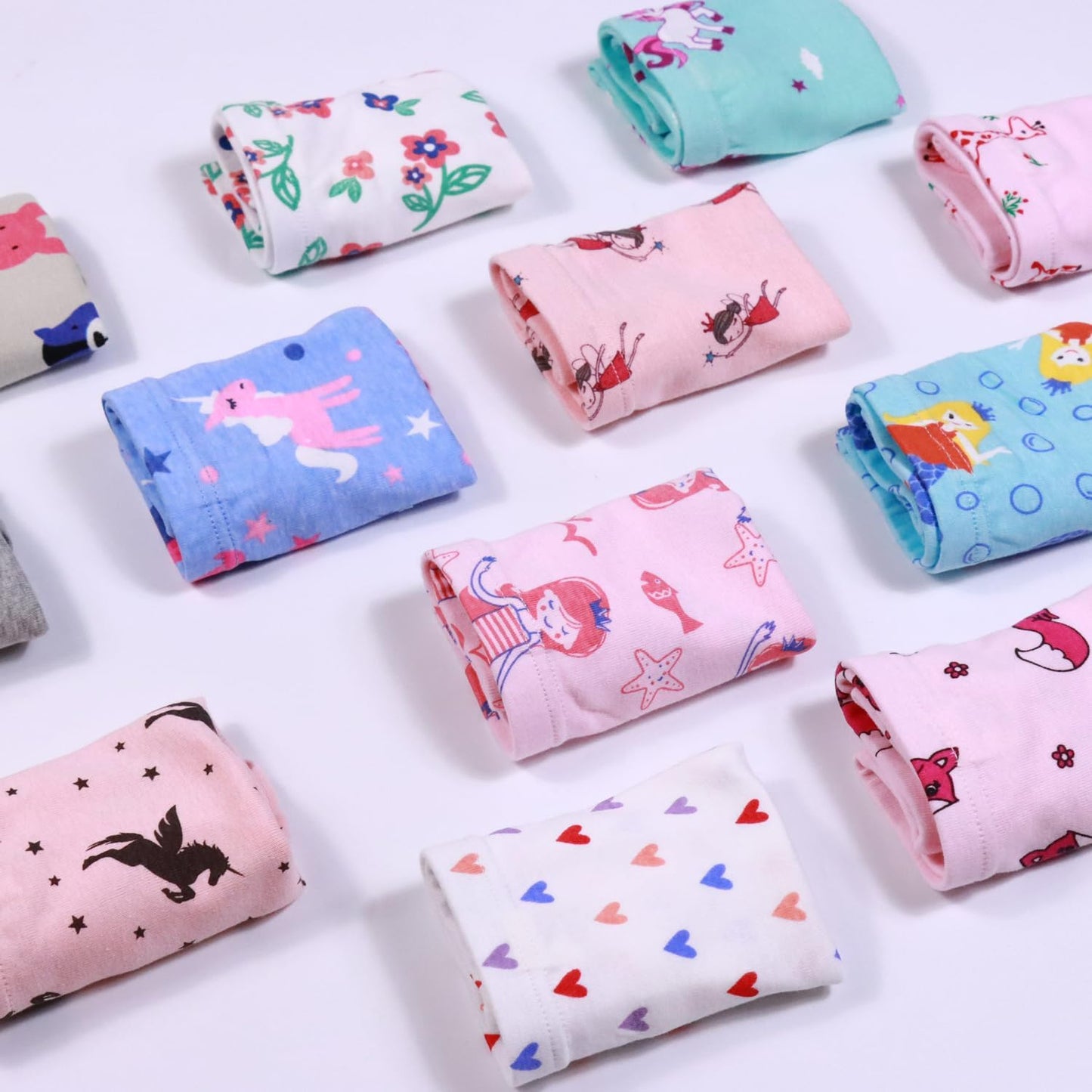 Finihen Girls Cotton Underwear Toddler Girls Panties Kids Briefs Multipacks.